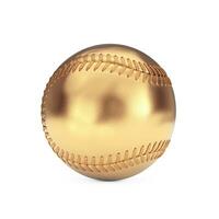 d'oro baseball sfera. 3d interpretazione foto