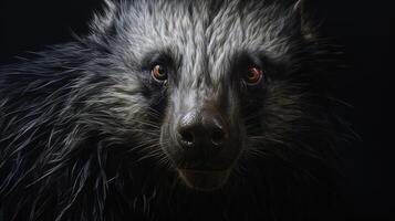 ai generato Binturong fullr natura animale sfondo sfondo foto