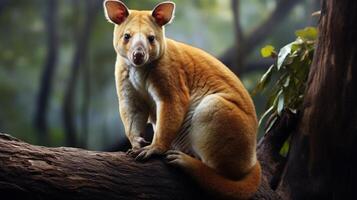 ai generato albero canguro natura animale sfondo sfondo foto