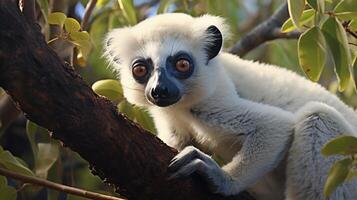 ai generato verreaux sifaka natura animale sfondo sfondo foto