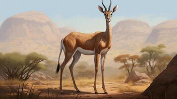 ai generato Gerenuk natura animale sfondo sfondo foto