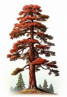 ai generato gigante sequoia, grande mogano, simbolo di Stati Uniti d'America - ai generato Immagine foto