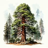 ai generato gigante sequoia, grande mogano, simbolo di Stati Uniti d'America - ai generato Immagine foto