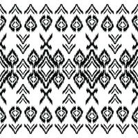 azteco tribale vettore sfondo nel nero e bianca. senza soluzione di continuità ikat modello. tradizionale ornamento etnico stile. design per tessile, tessuto, vestiario, tenda, tappeto, ornamento, avvolgere. foto