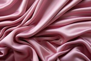 ai generato dolce e drappeggio color cipria seta Materiale. foto
