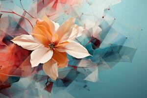 ai generato bellezza petalo pianta colorato floreale foglia avvicinamento natura primavera illustrazione decorativo foto
