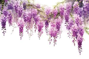 ai generato fiore estate viola fiorire flora fioritura appendere albero bellezza sfondo natura floreale foto