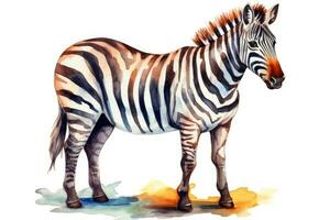 ai generato mammifero parco safari zebra natura selvaggia modello Africa erbivoro strisce selvaggio erba Riserva foto
