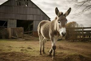 ai generato verde animali natura erba campo all'aperto mammifero giovane natura carino bestiame estate foto