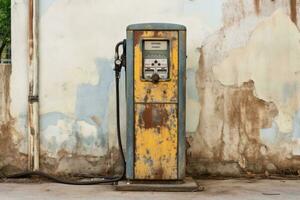 ai generato attrezzatura benzina energia olio carburante vecchio stazione tecnologia sfondo automobile Vintage ▾ foto