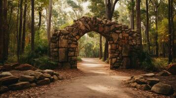 ai generato Ingresso per il Riserva parco foto