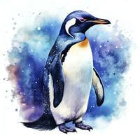 ai generato acquerello pinguino per maglietta design. ai generato foto