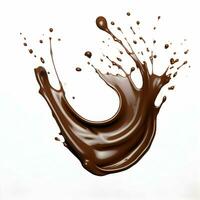 ai generato foto cioccolato latte spruzzo onda