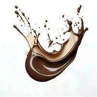ai generato foto cioccolato latte spruzzo onda