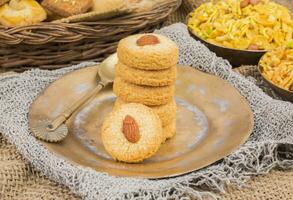 salutare fatti in casa dolce mandorla biscotti o biscotti foto