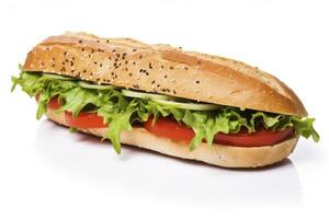 buongustaio Sandwich isolato su bianca sfondo. ai generato foto