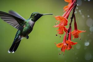ai generato colibrì nel costa rica. ai generato. foto
