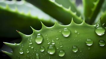 ai generato visualizzare il presentazione di il pianta aloe vera. generativo ai foto