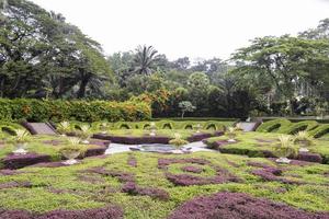 bellissimo giardino sommerso nei giardini botanici di Perdana, Kuala Lumpur, Malesia. foto