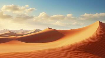 ai generato deserto con magico sabbie e dune come ispirazione per esotico avventure nel asciutto climi. ai generato. foto