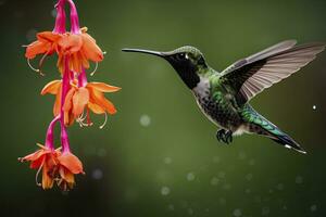 ai generato colibrì nel costa rica. ai generato. foto