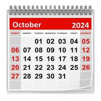 calendario - ottobre 2024 foto