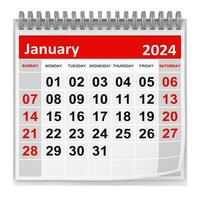 calendario - gennaio 2024 foto