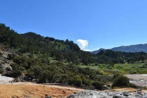 bellissima natura nella parte dieng dell'indonesia foto