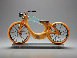 ai generato miniatura e-bike il motore bicicletta concetto design foto