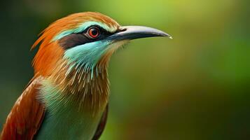 ai generato turchese sopracciglio motmot nel vivace colori. generativo ai foto