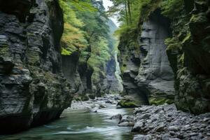 ai generato un' bellissimo canyon. ai generato foto