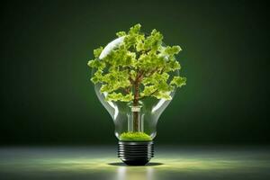 ai generato conveniente verde alternativa energia. creare ai foto