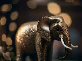 ai generato bellissimo decorativo elefante statua. ai generativo foto