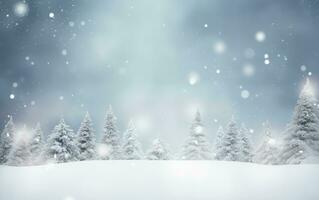 ai generato bellissimo neve sfondo per inverno Natale saluti bandiera foto