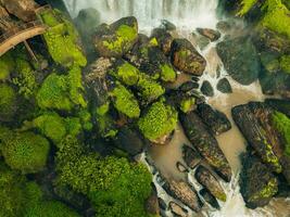 aereo Visualizza di ecco voi - elefante cascata, foresta e città scena vicino dalat città e Linh un pagoda nel Vietnam foto