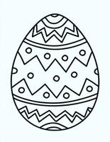 ai generato grande Pasqua uovo colorazione pagina per bambini per Pasqua foto