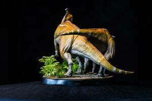 Parasaurolophus dinosauro nel il buio foto