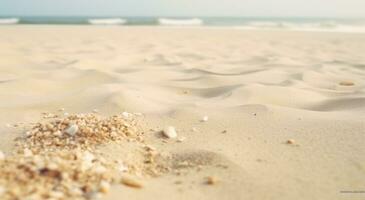 ai generato sabbia e sabbie spiaggia sfondo foto
