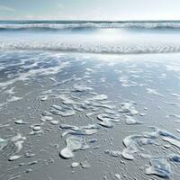 ai generato acqua nel il mare su il spiaggia foto