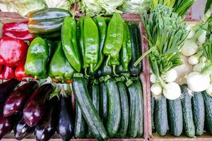 un' varietà di verdure siamo visualizzato nel casse foto