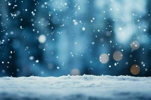 ai generato Natale e nuovo anno fascino neve coperto sfondi la creazione di un' magico inverno ambiance ai generato foto