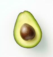 ai generato avocado su bianca sfondo. ai generato foto