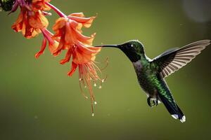 ai generato colibrì nel costa rica. ai generato. foto