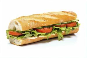 ai generato buongustaio Sandwich isolato su bianca sfondo. ai generato foto