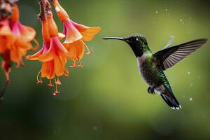 ai generato colibrì nel costa rica. ai generato. foto