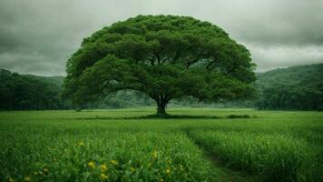 ai generato esaminare il influenza di clima modificare su il delicato equilibrio di Questo verde ecosistema, considerando tutti e due il flora e fauna. foto