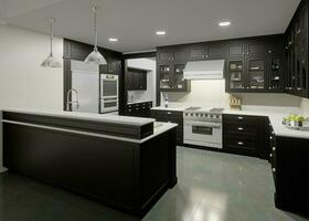 moderno cucina interno design. foto