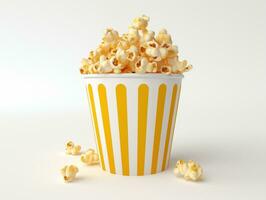 ai generato tazza di cinema Popcorn foto