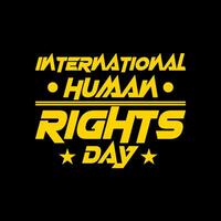 internazionale umano diritti giorno evento t camicia design per abbigliamento. conto di diritti giorno. foto
