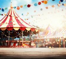 ai generato Questo azione foto Caratteristiche un' vivace carnevale scena nel il sfondo